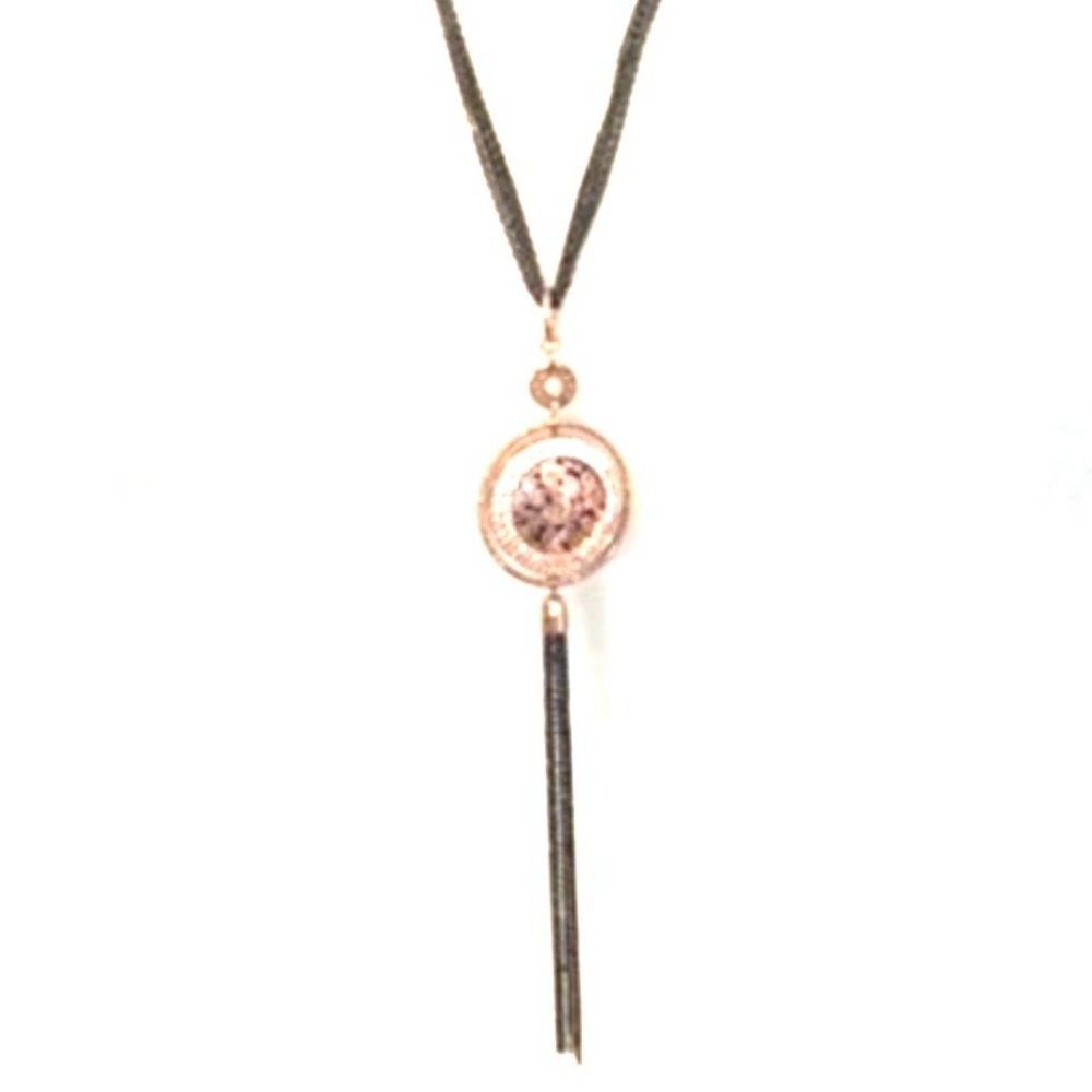 Multi Layer Long Chain Rotating Pendant with Tassels NS 1759
